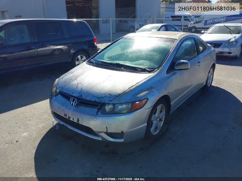 2HGFG11806H581036 2006 Honda Civic Ex
