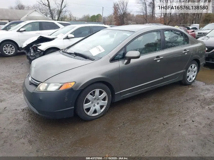1HGFA16576L138580 2006 Honda Civic Lx