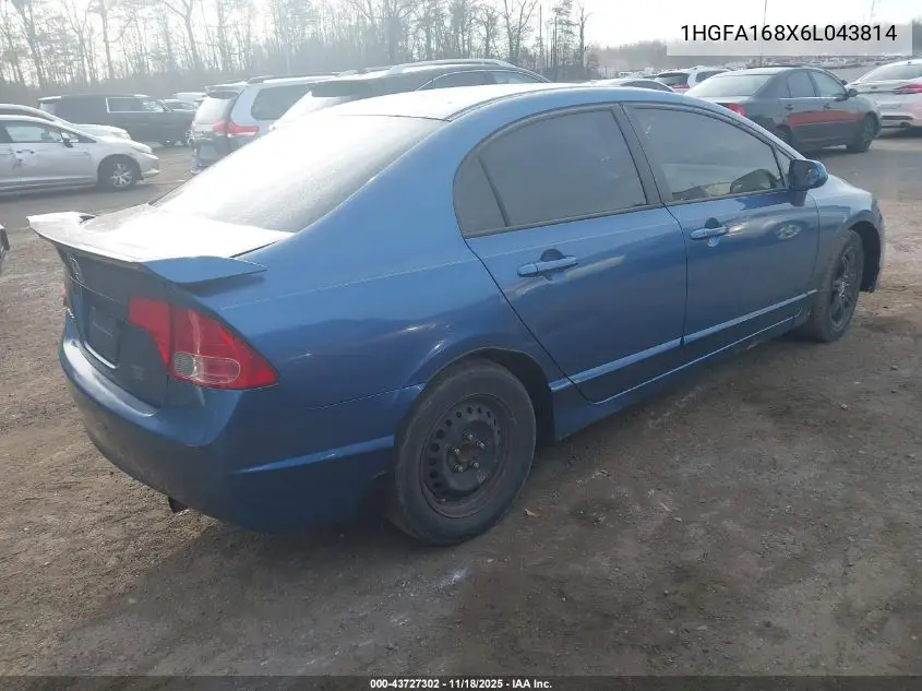 1HGFA168X6L043814 2006 Honda Civic Ex
