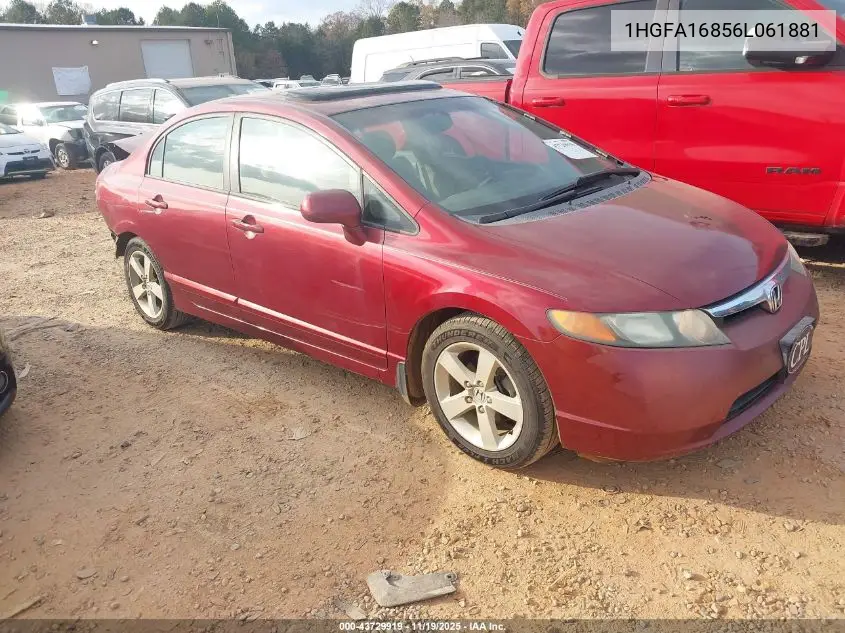 1HGFA16856L061881 2006 Honda Civic Ex