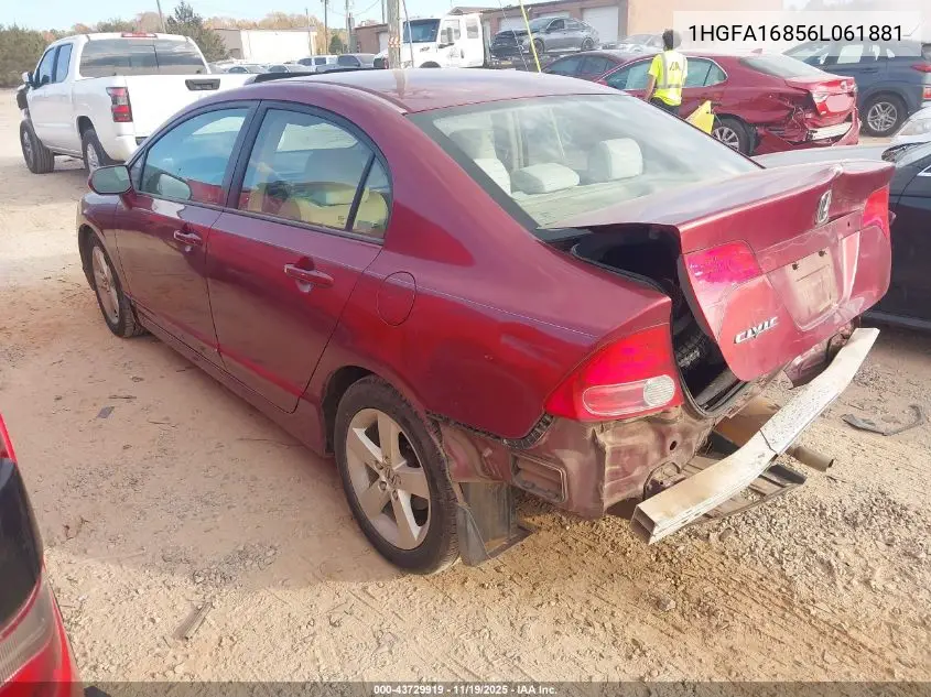 1HGFA16856L061881 2006 Honda Civic Ex