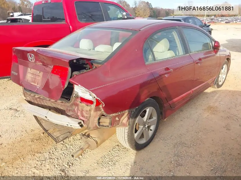 1HGFA16856L061881 2006 Honda Civic Ex