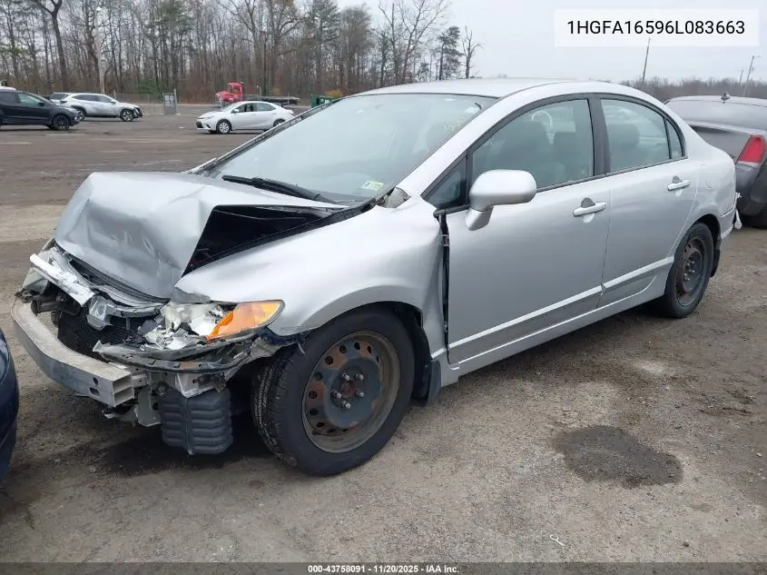 1HGFA16596L083663 2006 Honda Civic Lx