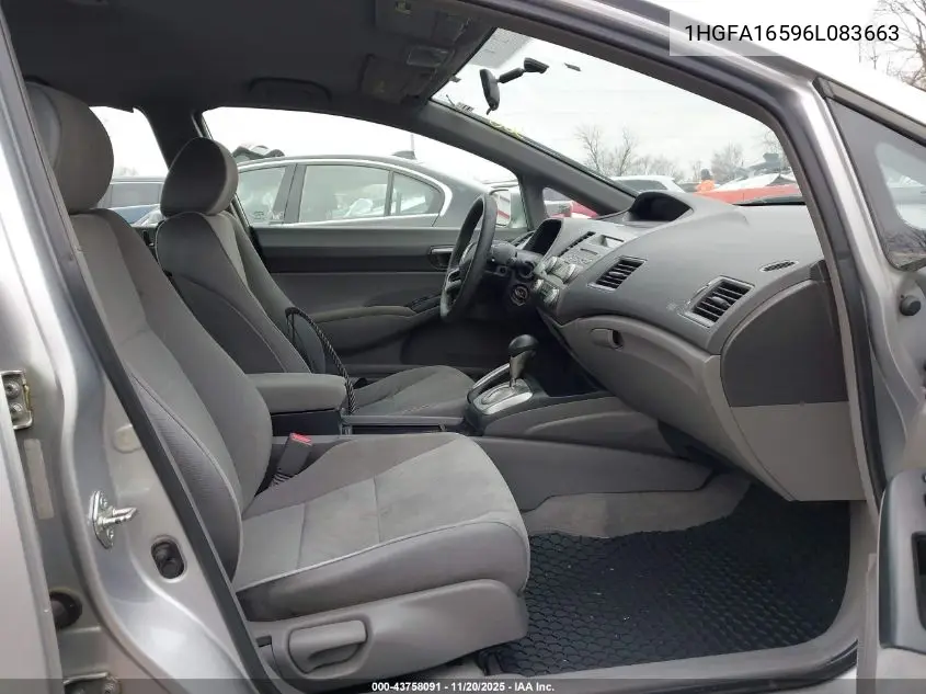 1HGFA16596L083663 2006 Honda Civic Lx