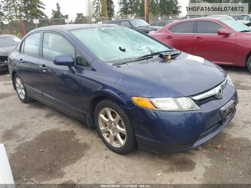 1HGFA16566L074872 2006 Honda Civic Lx