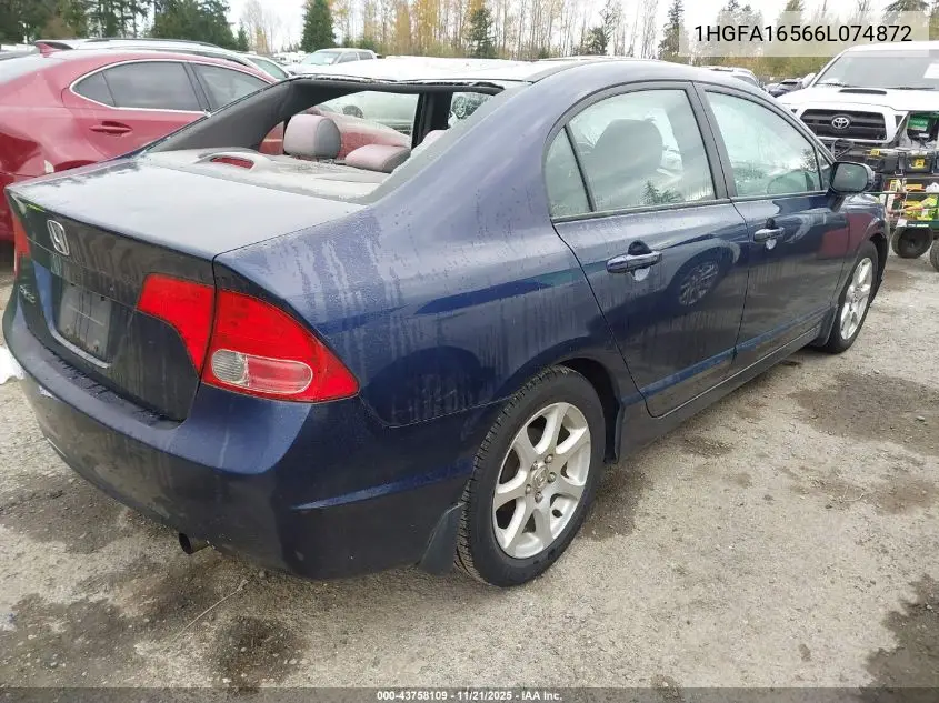 1HGFA16566L074872 2006 Honda Civic Lx