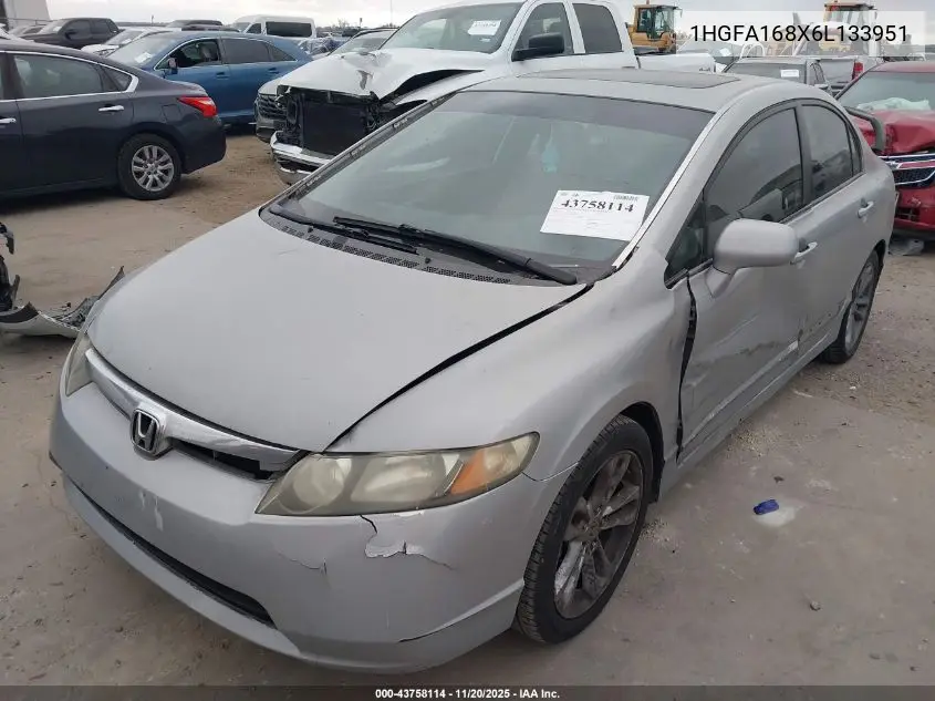 1HGFA168X6L133951 2006 Honda Civic Ex
