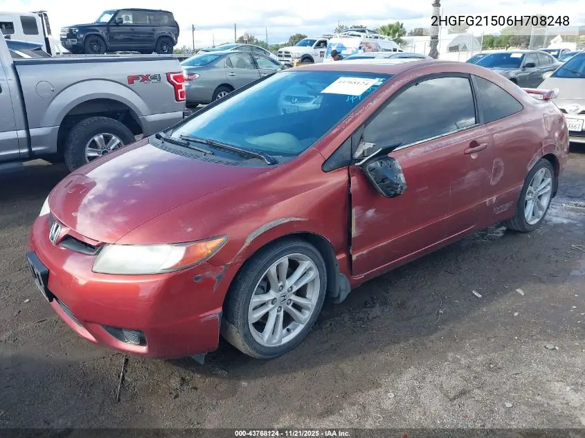2HGFG21506H708248 2006 Honda Civic Si