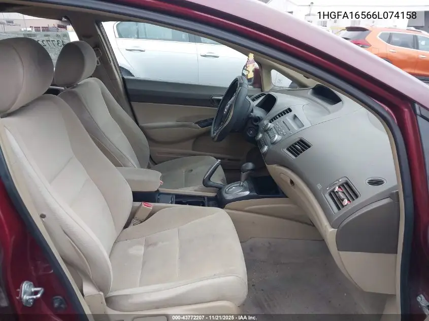 1HGFA16566L074158 2006 Honda Civic Lx