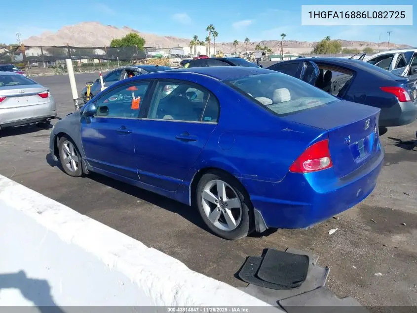 1HGFA16886L082725 2006 Honda Civic Ex