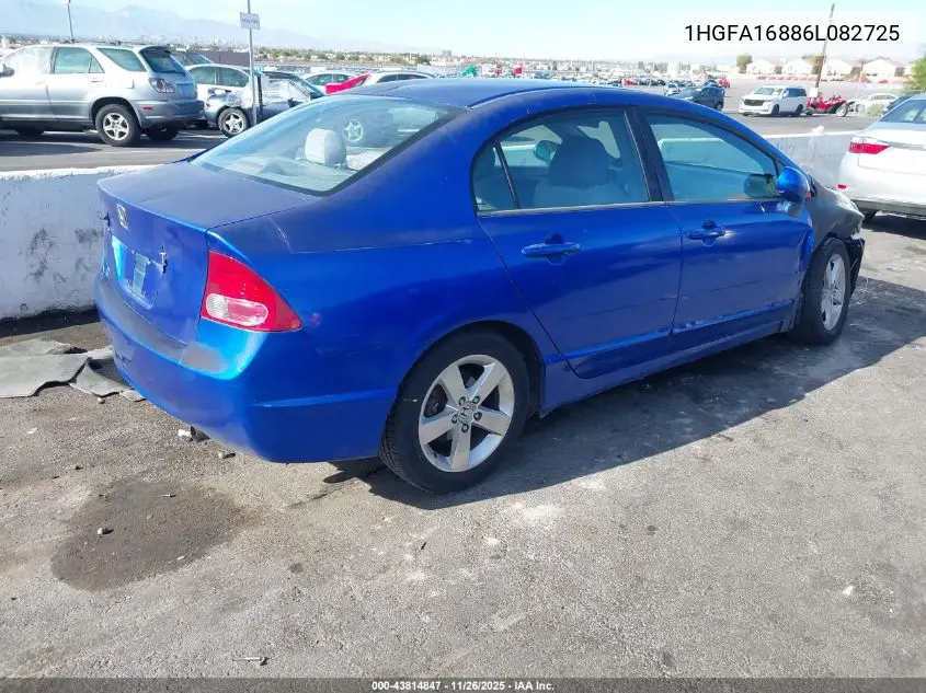 1HGFA16886L082725 2006 Honda Civic Ex
