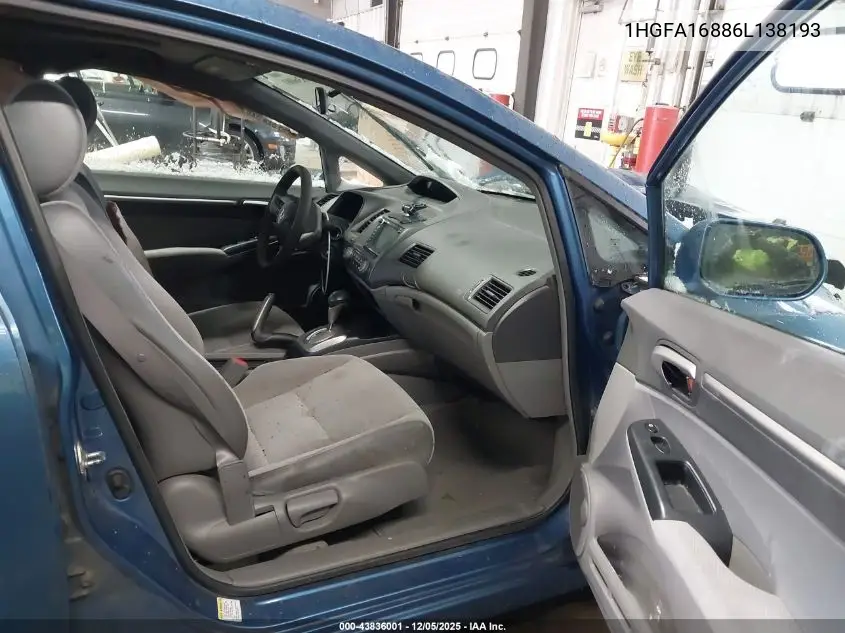 1HGFA16886L138193 2006 Honda Civic Ex
