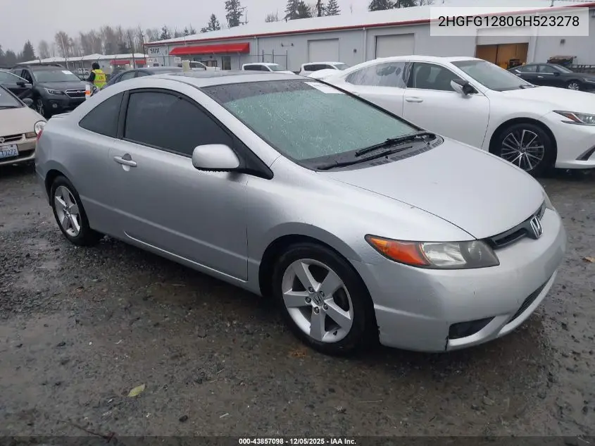 2HGFG12806H523278 2006 Honda Civic Ex