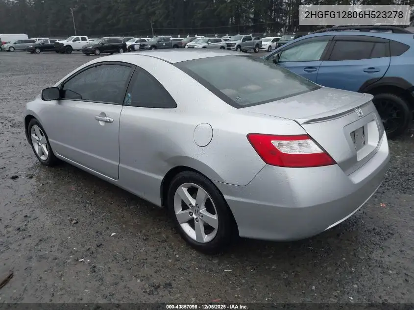 2HGFG12806H523278 2006 Honda Civic Ex