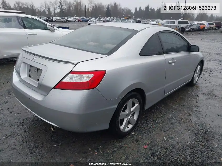 2HGFG12806H523278 2006 Honda Civic Ex