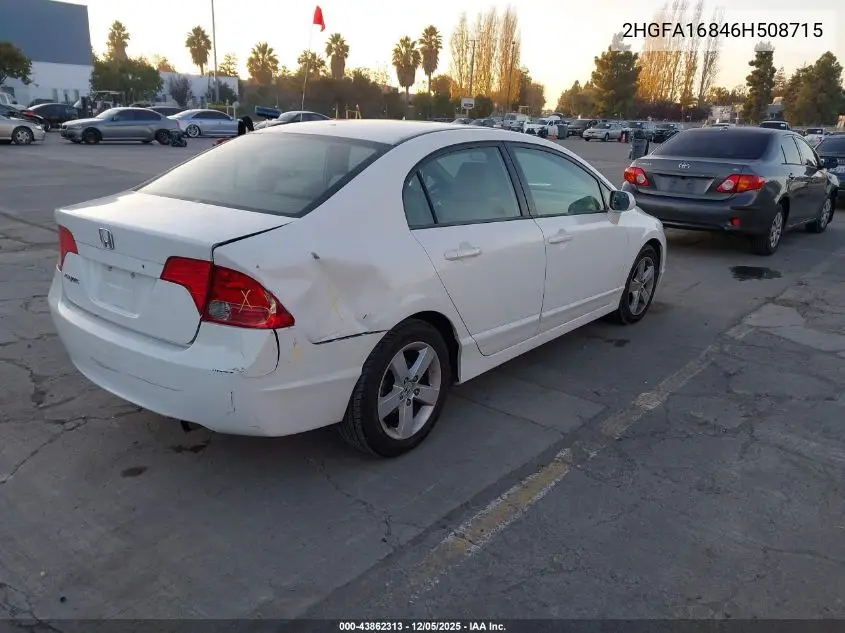 2HGFA16846H508715 2006 Honda Civic Ex