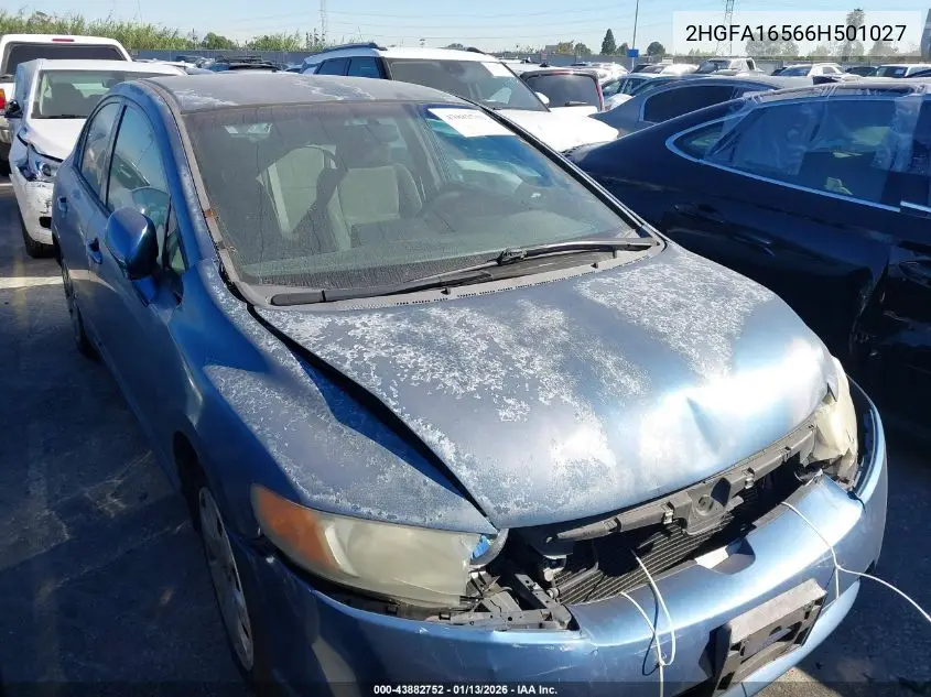 2HGFA16566H501027 2006 Honda Civic Lx