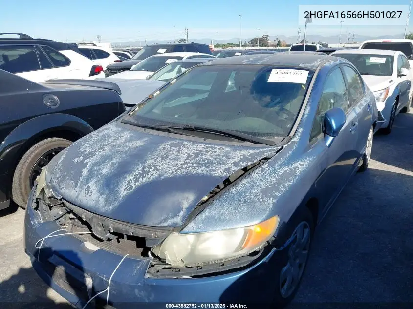 2HGFA16566H501027 2006 Honda Civic Lx
