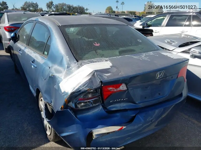 2HGFA16566H501027 2006 Honda Civic Lx