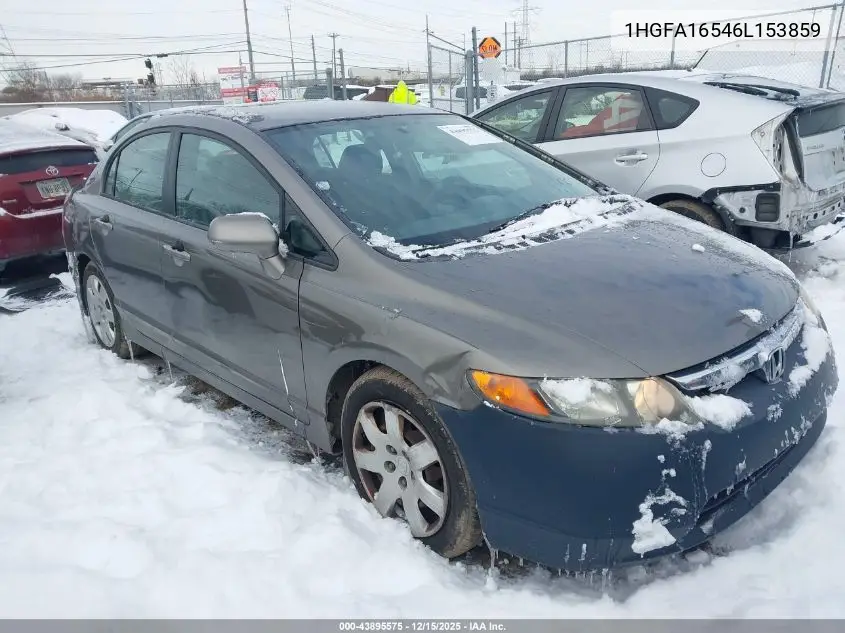1HGFA16546L153859 2006 Honda Civic Lx