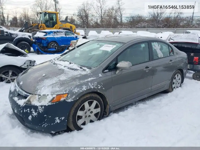 1HGFA16546L153859 2006 Honda Civic Lx