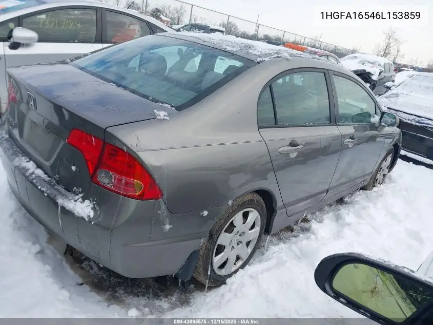 1HGFA16546L153859 2006 Honda Civic Lx