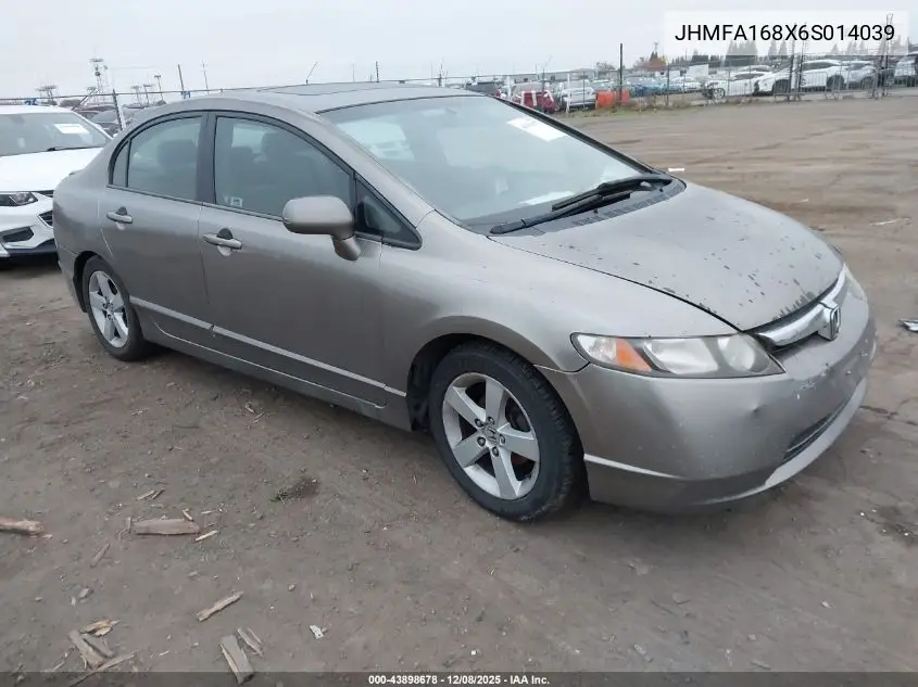 JHMFA168X6S014039 2006 Honda Civic Ex