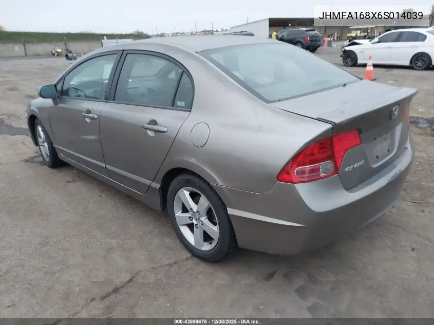 JHMFA168X6S014039 2006 Honda Civic Ex