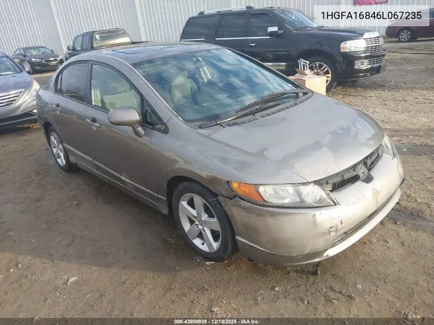 1HGFA16846L067235 2006 Honda Civic Ex