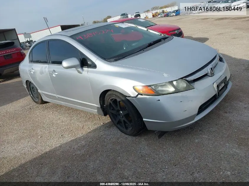 1HGFA16806L150449 2006 Honda Civic Ex