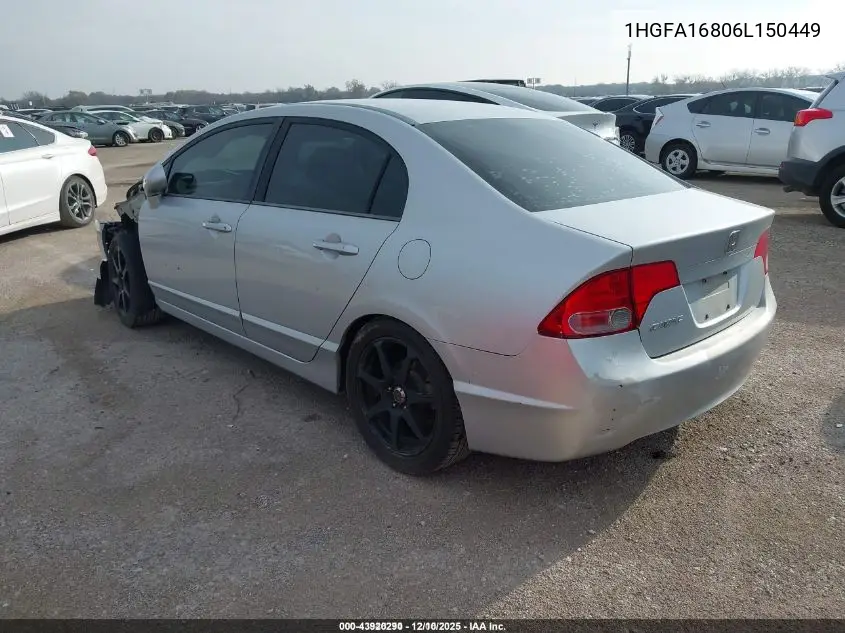 1HGFA16806L150449 2006 Honda Civic Ex