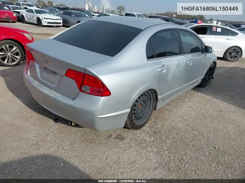 1HGFA16806L150449 2006 Honda Civic Ex