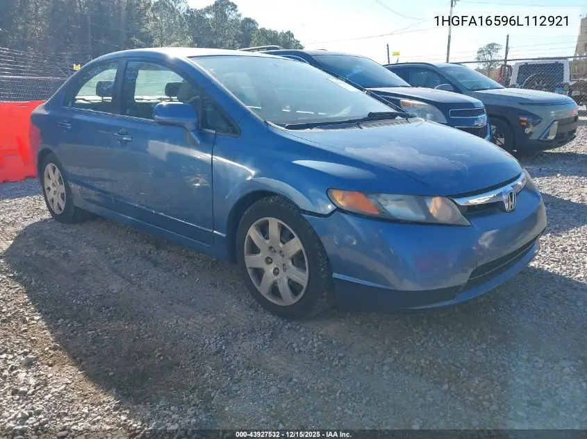 1HGFA16596L112921 2006 Honda Civic Lx