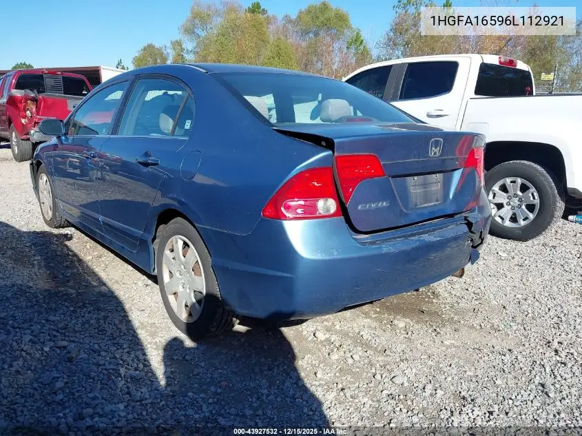 1HGFA16596L112921 2006 Honda Civic Lx