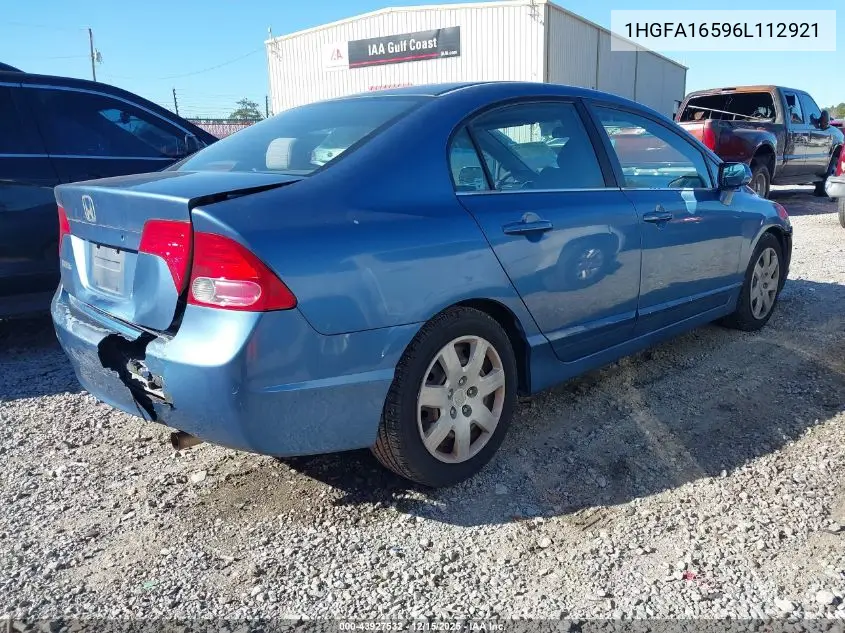 1HGFA16596L112921 2006 Honda Civic Lx