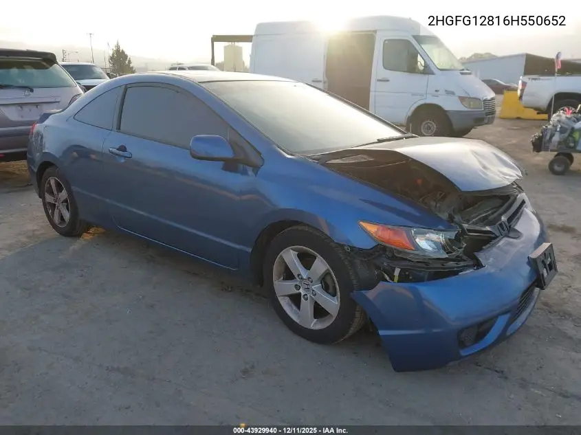 2HGFG12816H550652 2006 Honda Civic Ex