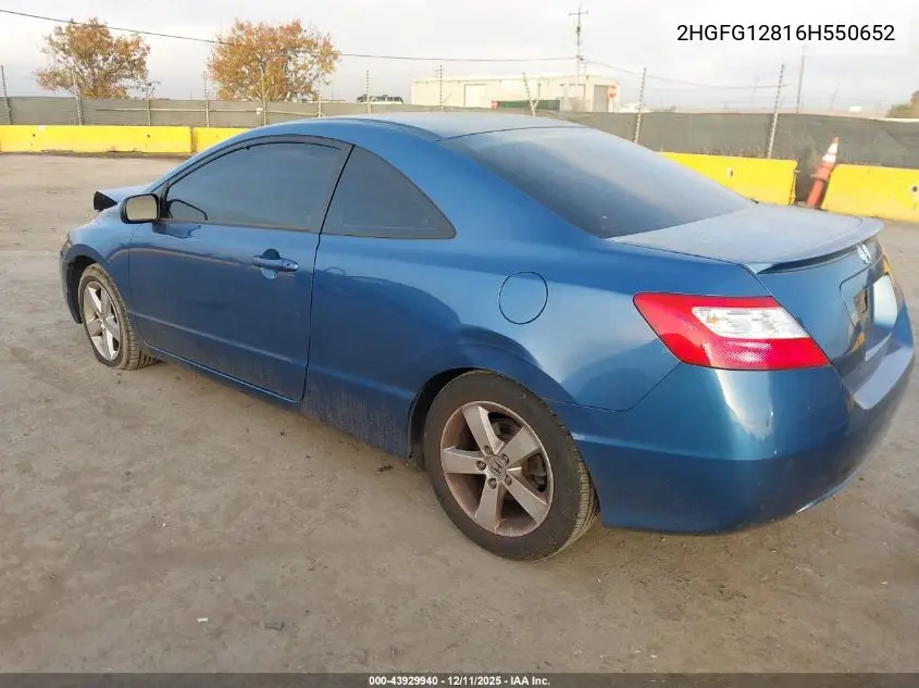 2HGFG12816H550652 2006 Honda Civic Ex