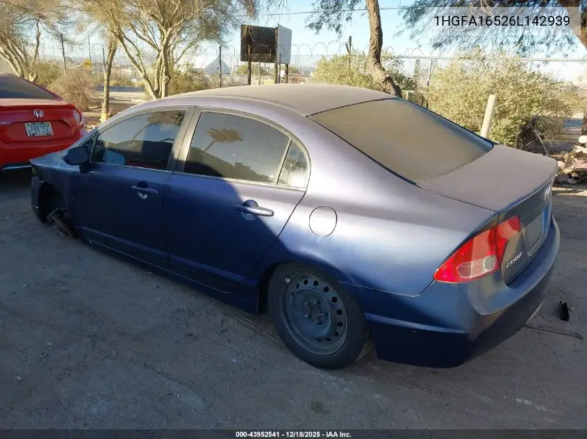 1HGFA16526L142939 2006 Honda Civic Lx