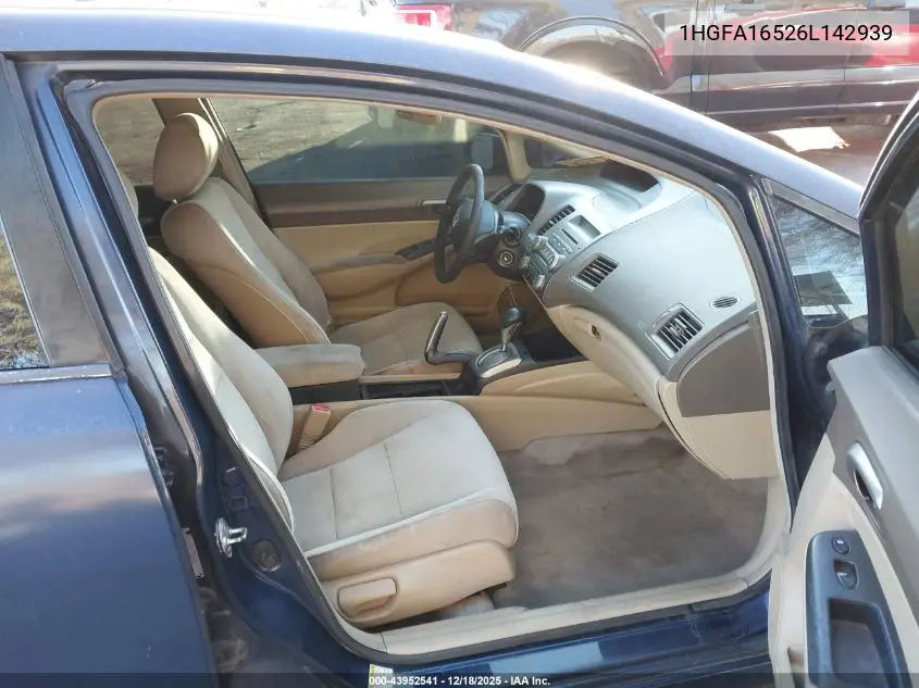 1HGFA16526L142939 2006 Honda Civic Lx