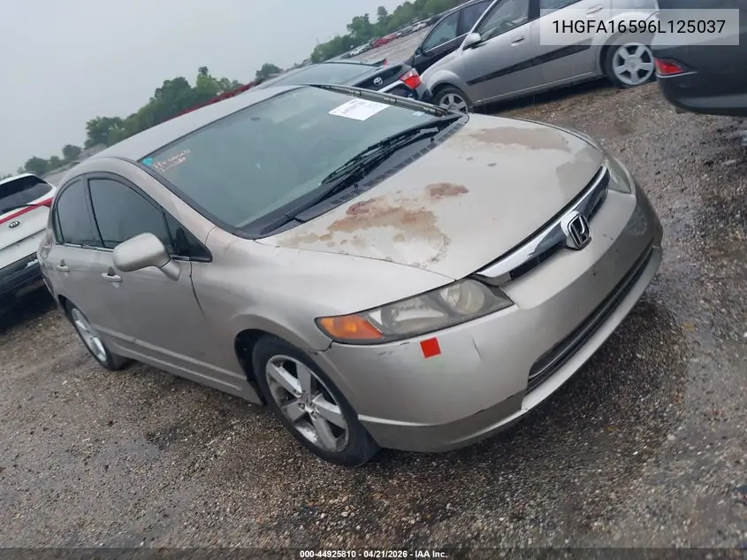 1HGFA16596L125037 2006 Honda Civic Lx