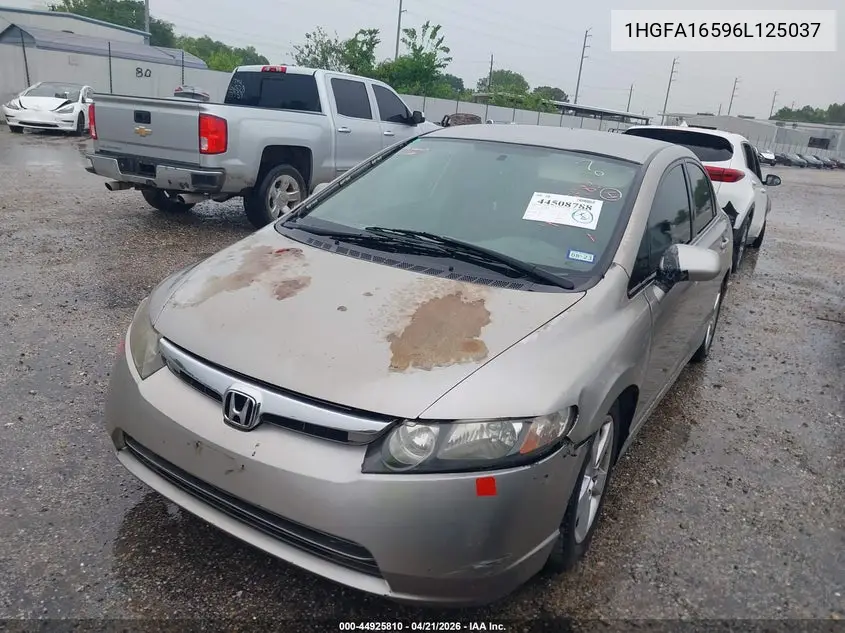 1HGFA16596L125037 2006 Honda Civic Lx