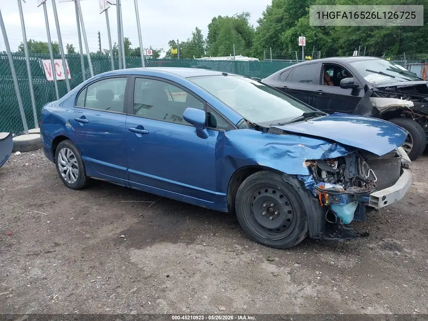 1HGFA16526L126725 2006 Honda Civic Lx