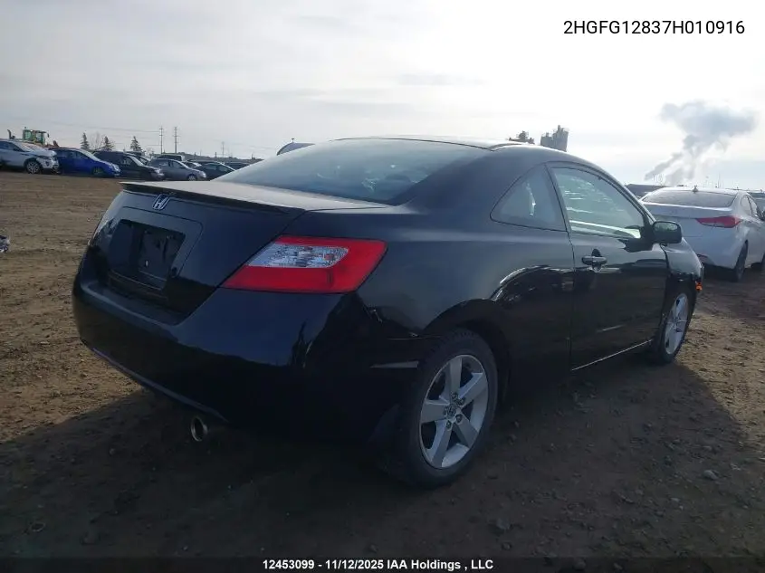2HGFG12837H010916 2007 Honda Civic Ex