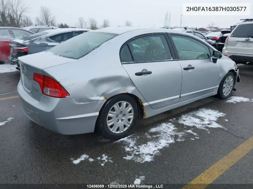2HGFA16387H030577 2007 Honda Civic