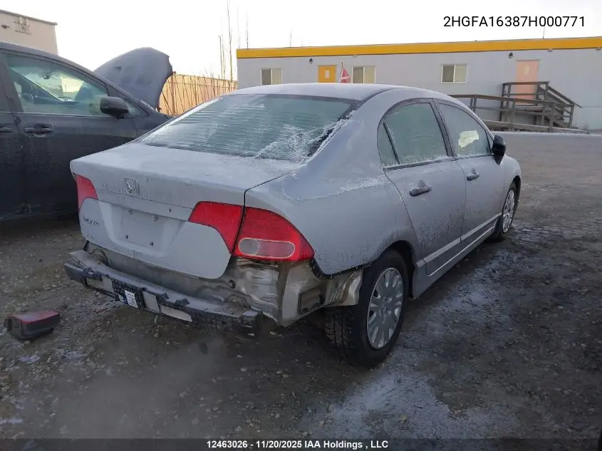 2HGFA16387H000771 2007 Honda Civic Dx