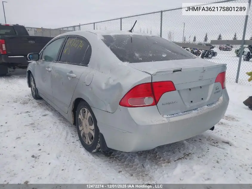 JHMFA36217S801289 2007 Honda Civic Hybrid
