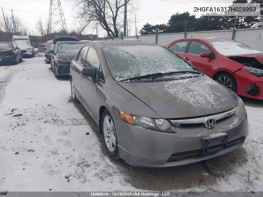 2HGFA16317H026953 2007 Honda Civic Dx-G