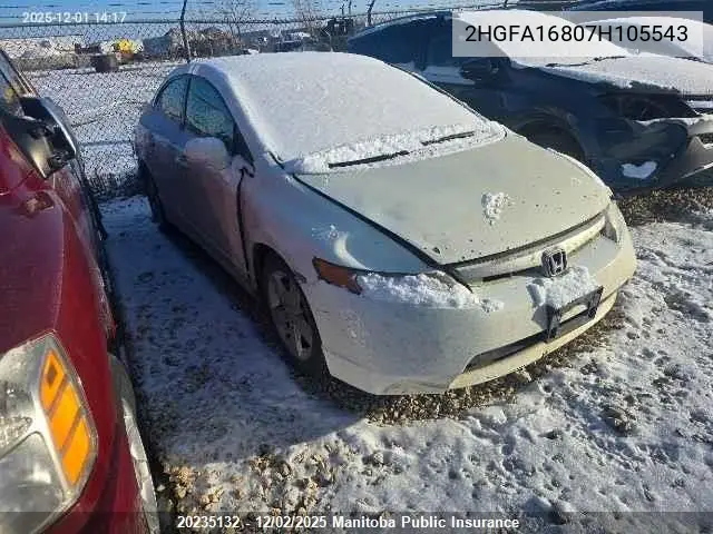 2HGFA16807H105543 2007 Honda Civic Ex