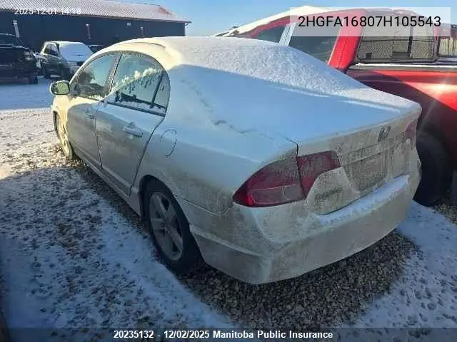 2HGFA16807H105543 2007 Honda Civic Ex