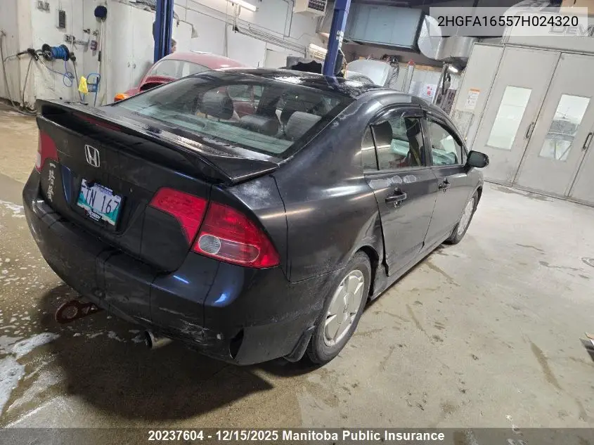 2HGFA16557H024320 2007 Honda Civic Lx